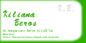 kiliana beros business card